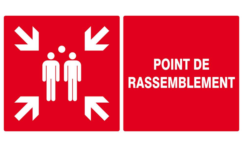 POINT DE RASSEMBLEMENT (INCENDIE) 330x200mm TALIAPLAST - 621111