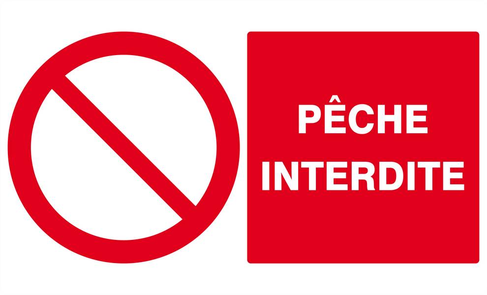 Panneau rigide PECHE INTERDITE 330x200mm TALIAPLAST - 621215