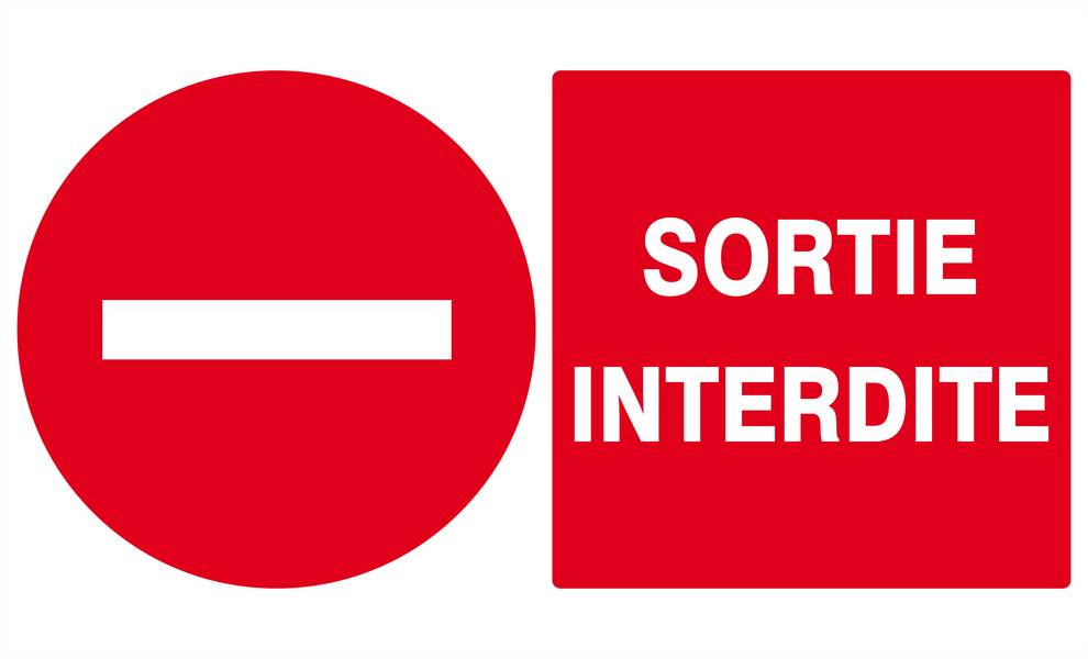 Panneau rigide SORTIE INTERDITE 330x200mm TALIAPLAST - 621224