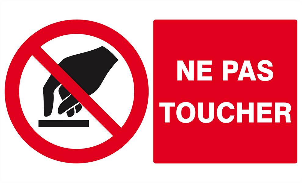 Panneau rigide INTERDICTION DE TOUCHER 330x200mm TALIAPLAST - 621234