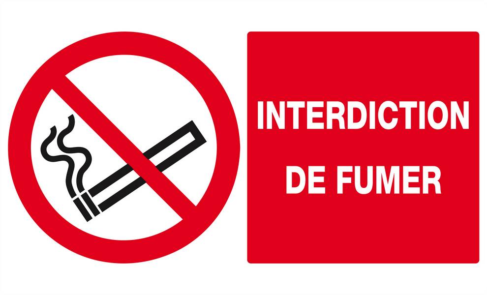 Panneau rigide INTERDICTION DE FUMER 330x200mm TALIAPLAST - 621236