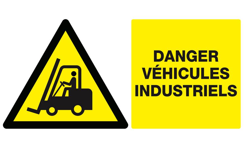 Panneau rigide DANGER VEHICULES INDUSTRIELS 330x200mm TALIAPLAST - 621310