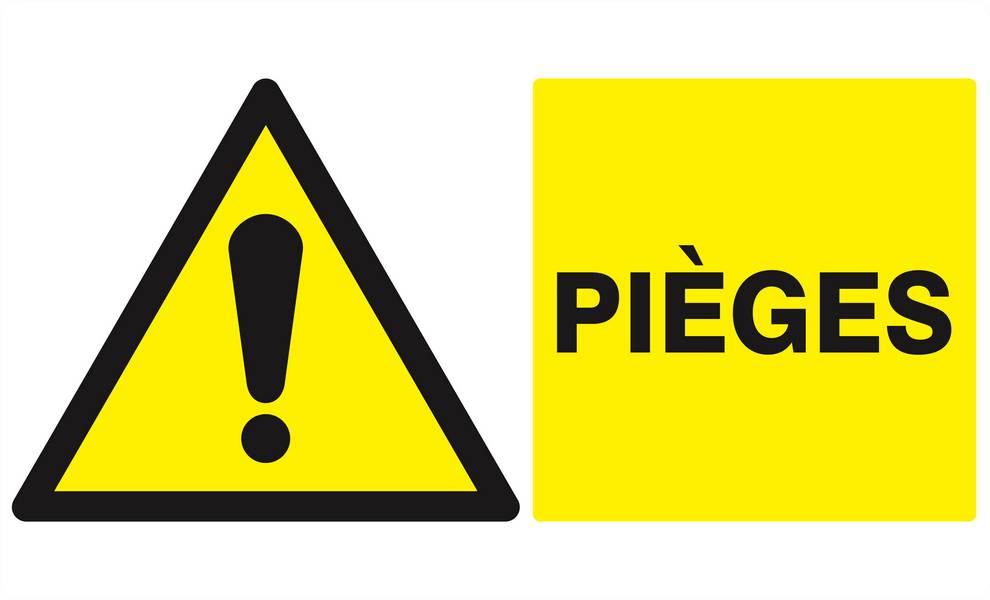 Panneau rigide DANGER PIEGES 330x200mm TALIAPLAST - 621321
