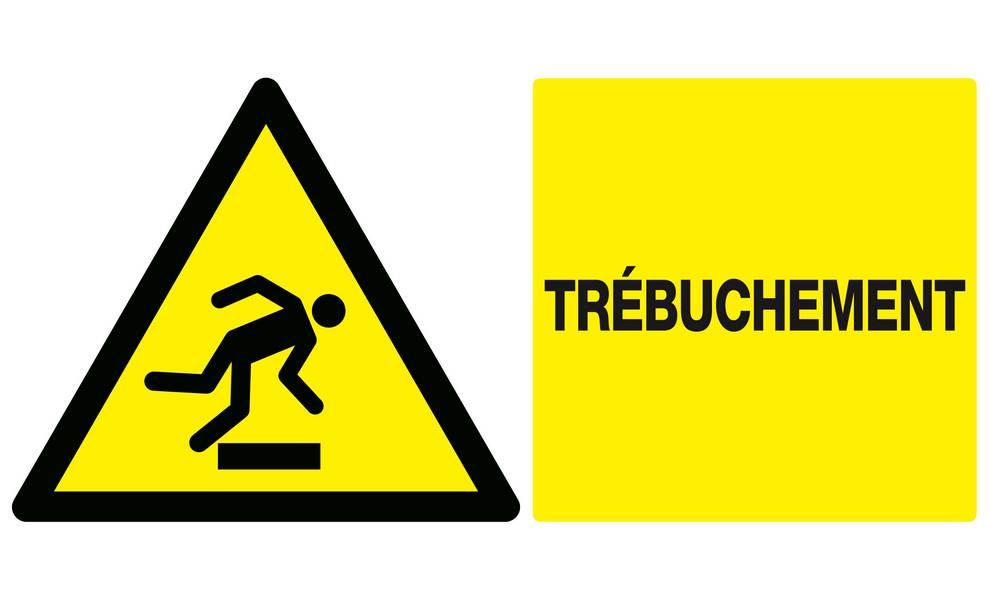 Panneau rigide DANGER, TREBUCHEMENT 330x200mm TALIAPLAST - 621328