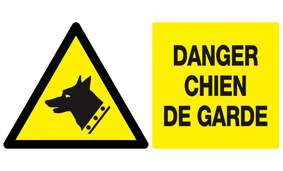 Panneau rigide DANGER, CHIEN DE GARDE 330x200mm TALIAPLAST - 621330
