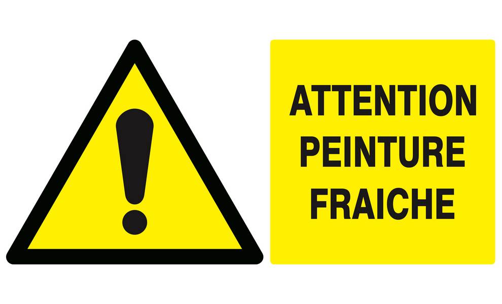 Panneau rigide ATTENTION PEINTURE FRAICHE 330x200mm TALIAPLAST - 621334