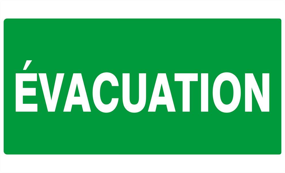 EVACUATION 330x200mm TALIAPLAST - 621403