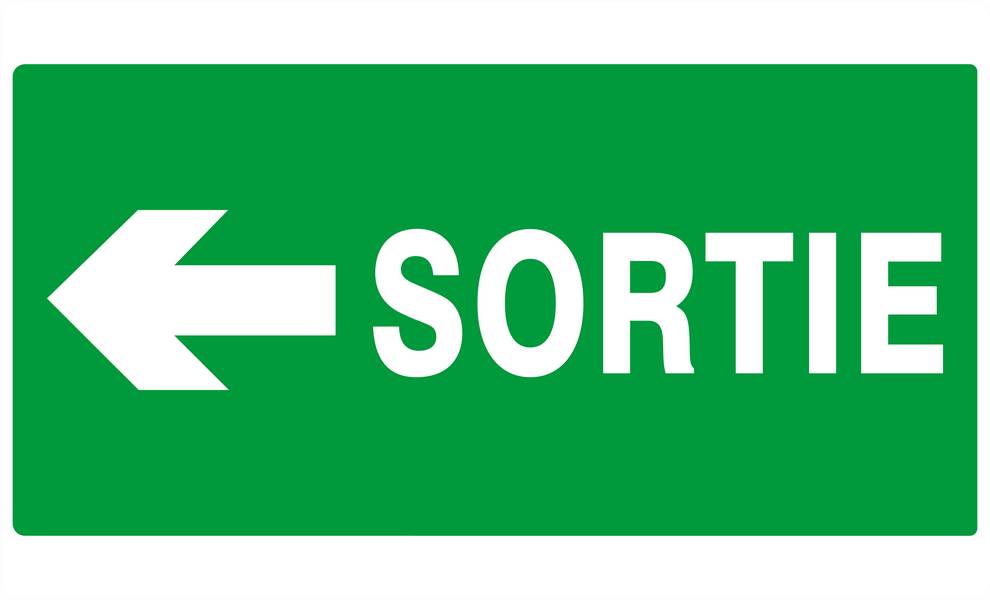 SORTIE FLECHE A GAUCHE 330x200mm TALIAPLAST - 621418