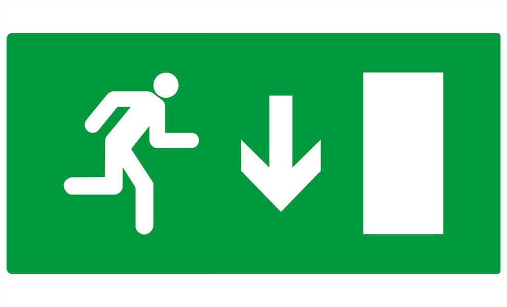 EVACUATION SORTIE BAS DROITE 330x200mm TALIAPLAST - 621426