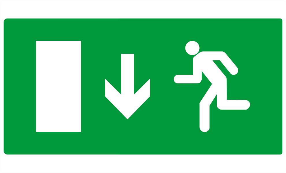 EVACUATION SORTIE BAS GAUCHE 330x200mm TALIAPLAST - 621427