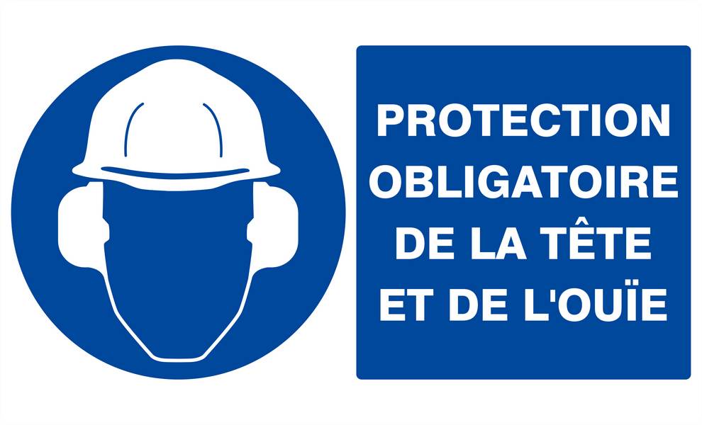 PROTECTION OBLIGATOIRE TETE ET OUIE 330x200mm TALIAPLAST - 621505