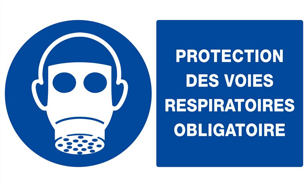 PROTECTION DES VOIES RESPIRATOIRES OBLIGAT. 330x200mm TALIAPLAST - 621510