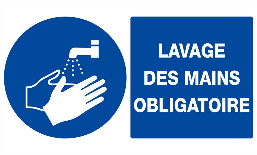 LAVAGE DES MAINS OBLIGATOIRE 330x200mm TALIAPLAST - 621520