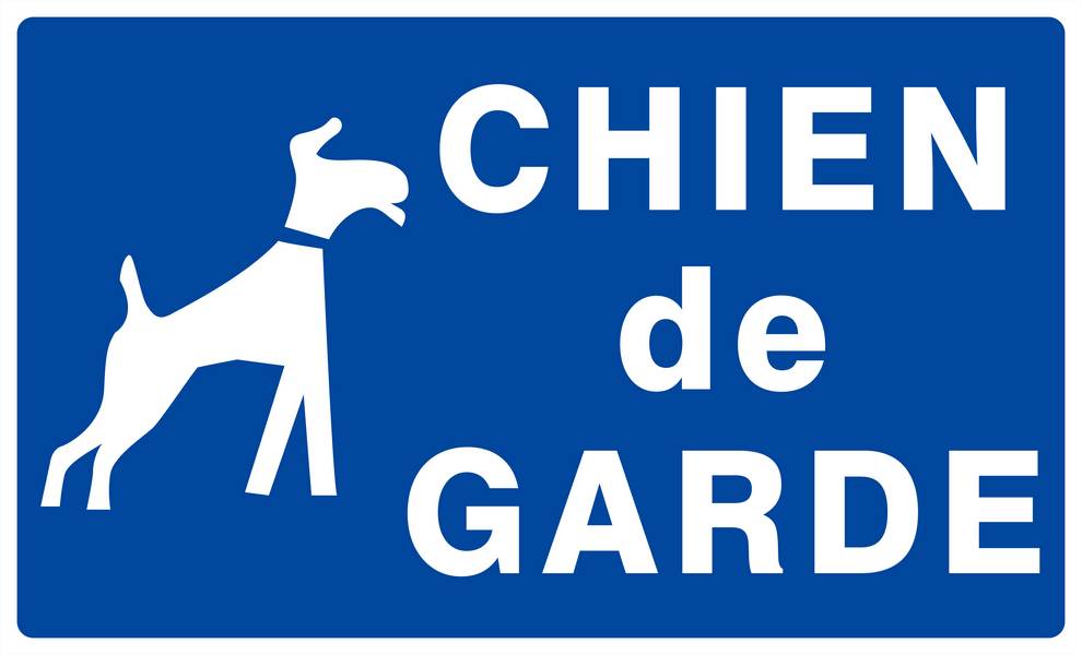 Panneau rigide CHIEN DE GARDE 330x200mm TALIAPLAST - 621603