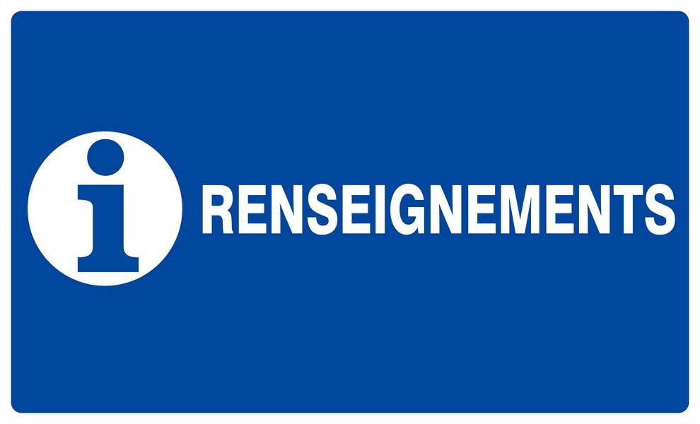 Panneau rigide RENSEIGNEMENTS 330x200mm TALIAPLAST - 621626