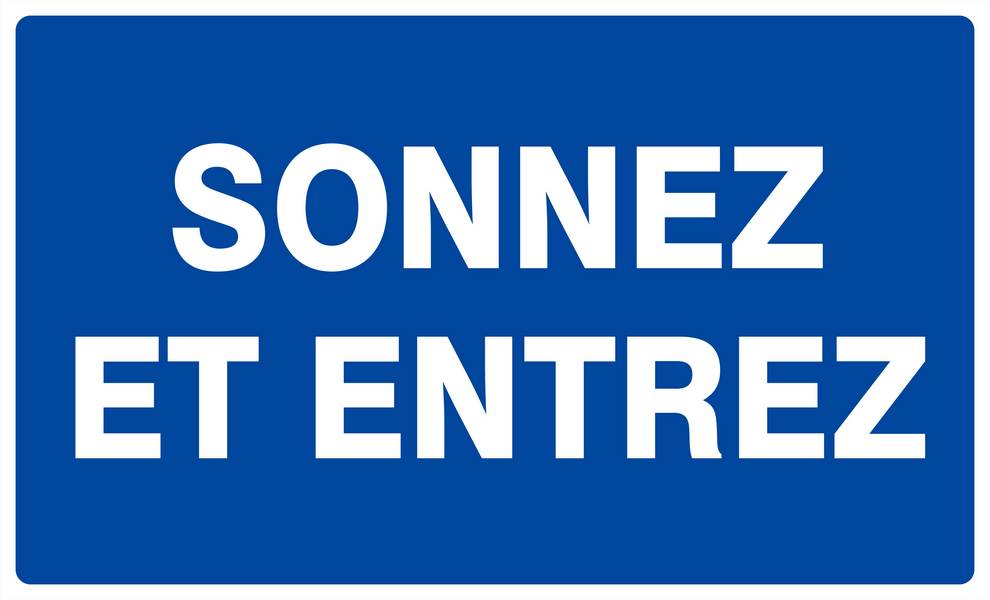 Panneau rigide SONNEZ ET ENTREZ 330x200mm TALIAPLAST - 621631