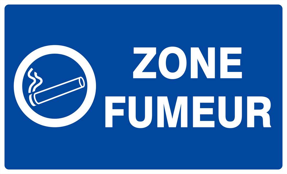 Panneau rigide ZONE FUMEUR 330x200mm TALIAPLAST - 621633