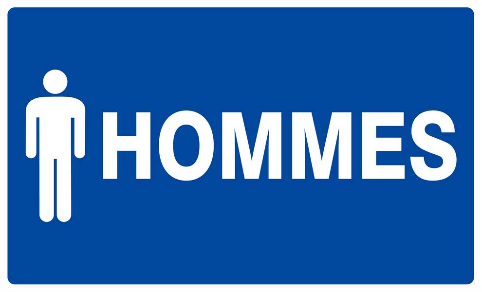 Panneau rigide TOILETTES HOmmES 330x200mm TALIAPLAST - 621648