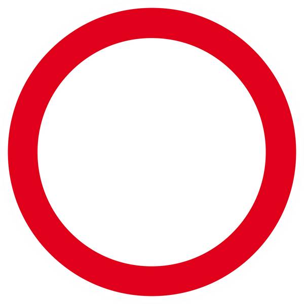 Panneau rigide INTERDIT A TOUT VEHICULE D.300mm TALIAPLAST - 622222