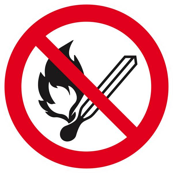 Panneau rigide FLAMMES NUES INTERDITES D.300mm TALIAPLAST - 622245