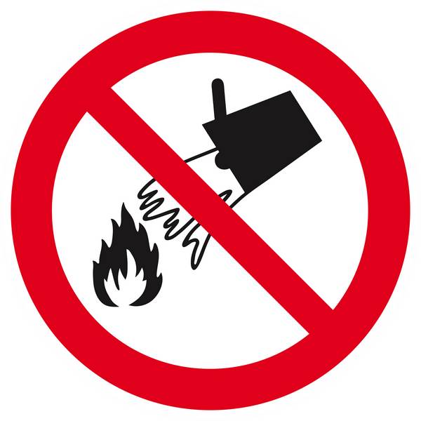 Panneau rigide INTERDICTION D'ETEINDRE AVEC DE L'EAU D.300mm TALIAPLAST - 622246