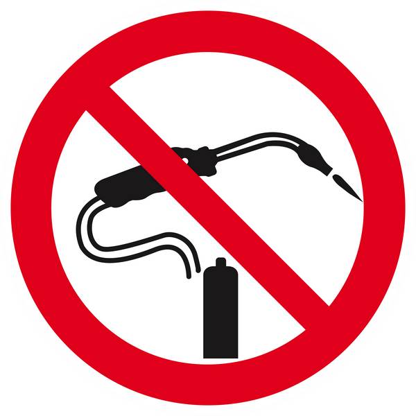 Panneau rigide INTERDICTION DE SOUDER D.300mm TALIAPLAST - 622250