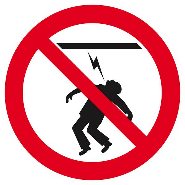 Panneau rigide HAUTE TENSION DEFENSE DE TOUCHER D.300mm TALIAPLAST - 622254