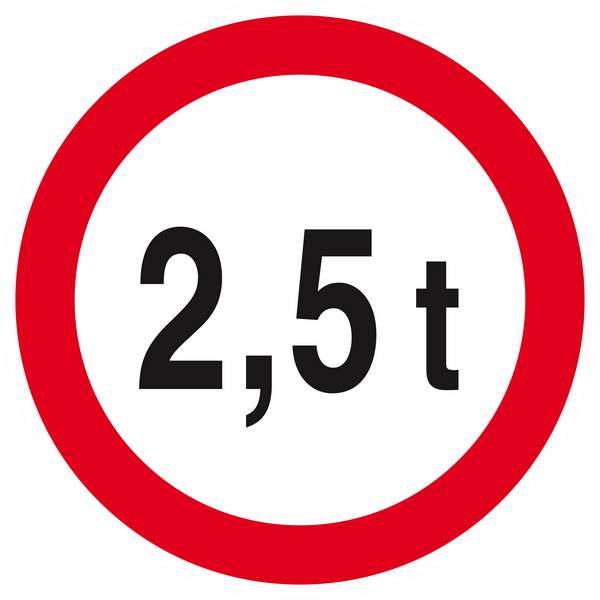 Panneau rigide INTERDIT AUX PLUS DE +2.5 TONNES D.300mm TALIAPLAST - 622282