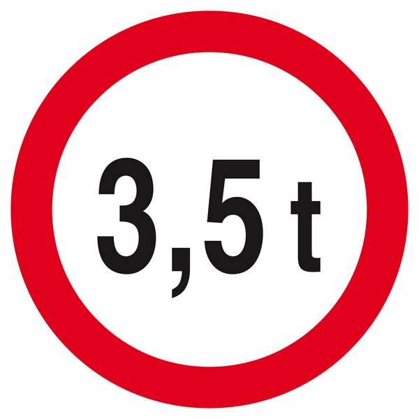 Panneau rigide INTERDIT AUX PLUS DE +3.5 TONNES D.300mm TALIAPLAST - 622283