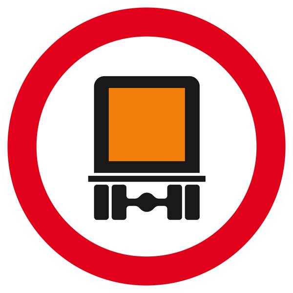 Panneau rigide INTERDIT AUX TRANSPORTS DE MATIERES DANGEREUSES D.300mm TALIAPLAST - 622285