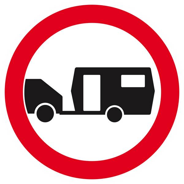 Panneau rigide INTERDIT AUX CARAVANES D.300mm TALIAPLAST - 622290