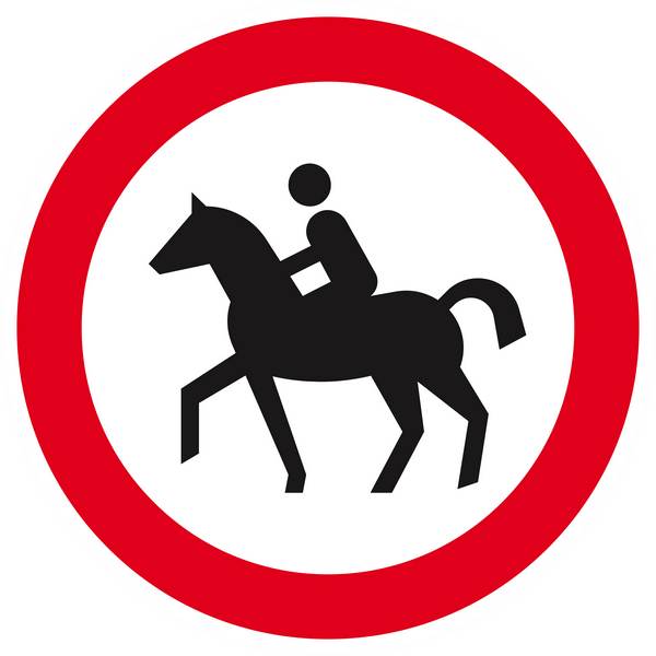 Panneau rigide INTERDIT AUX CAVALIERS D.300mm TALIAPLAST - 622291