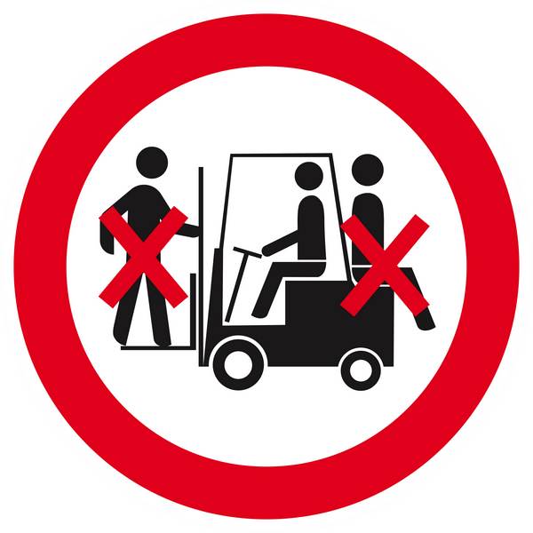 Panneau rigide INTERDIT DE TRANSPORTER DES PERSONNES D.300mm TALIAPLAST - 622321