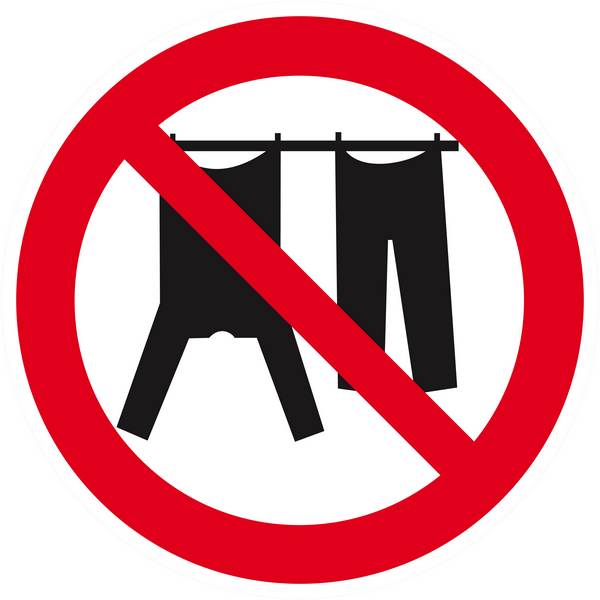 Panneau rigide INTERDIT D' ETENDRE DU LINGE D.300mm TALIAPLAST - 622336