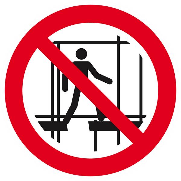 Panneau rigide NE PAS UTILISER UN ECHAFAUDAGE INCOMPLET D.300mm TALIAPLAST - 622352