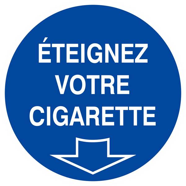 Panneau rigide ETEIGNEZ VOTRE CIGARETTE D.300mm TALIAPLAST - 622518