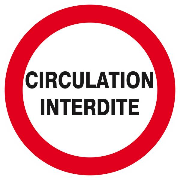 Panneau rigide CIRCULATION INTERDITE D.420mm TALIAPLAST - 623206