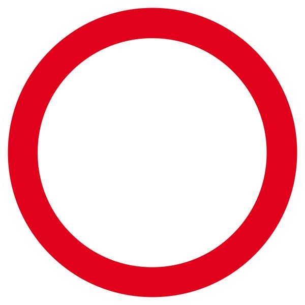 Panneau rigide INTERDIT A TOUT VEHICULE D.420mm TALIAPLAST - 623223