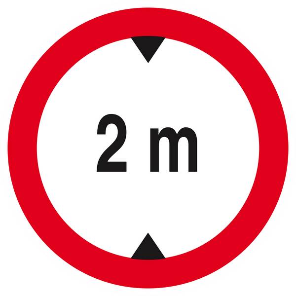 Panneau rigide INTERDIT AUX VEHICULES DE PLUS DE 2.00M DE HAUT D.420mm TALIAPLAST - 623274