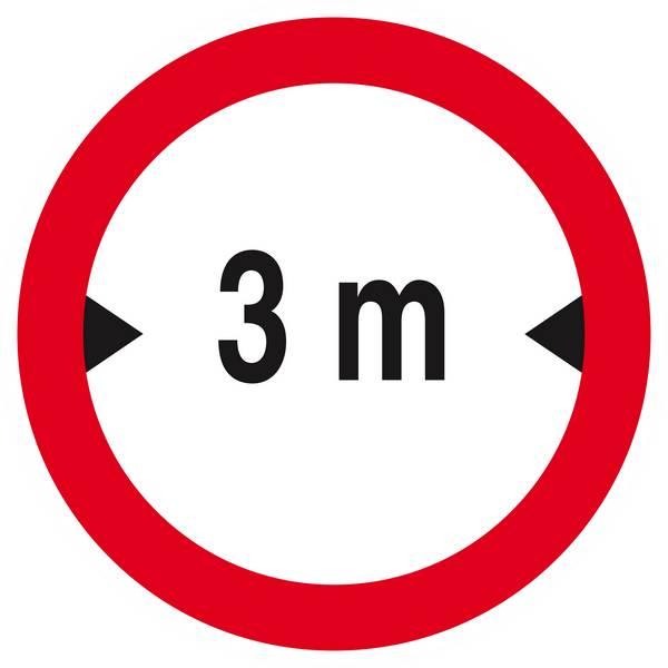 Panneau rigide INTERDIT AUX VEHICULES DE PLUS DE 3.00M DE LARGE D420mm TALIAPLAST - 623280