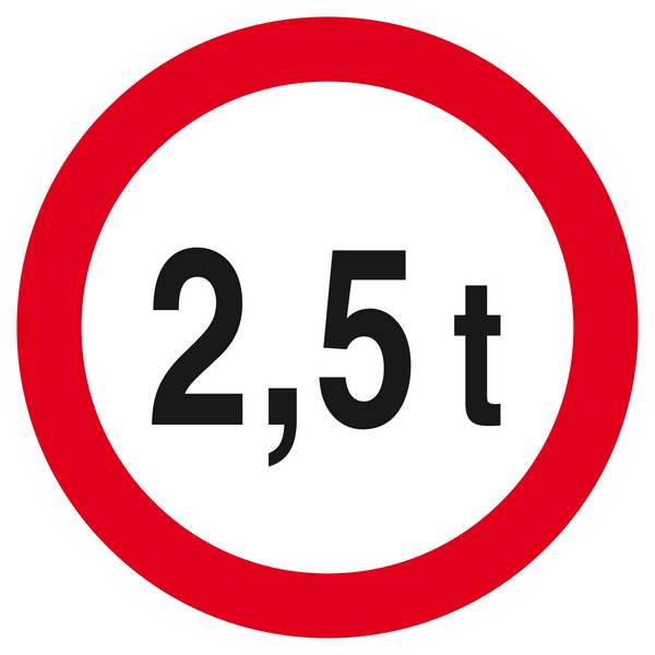 Panneau rigide INTERDIT AUX PLUS DE +2.5 TONNES D.420mm TALIAPLAST - 623282