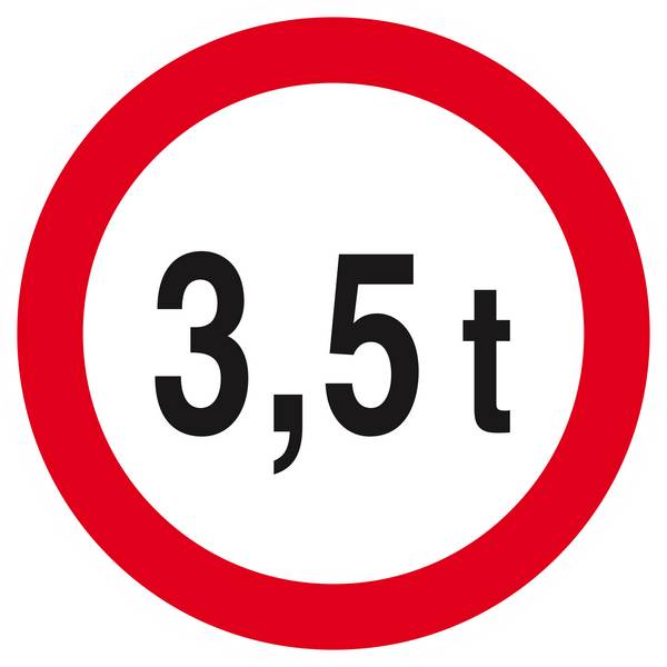 Panneau rigide INTERDIT AUX PLUS DE +3.5 TONNES D.420mm TALIAPLAST - 623283