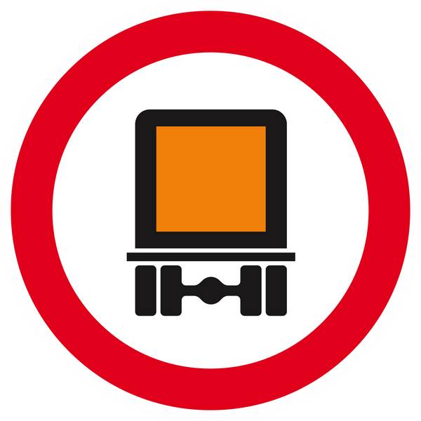 Panneau rigide INTERDIT AUX TRANSPORTS DE MATIERES DANGEREUSES D.420mm TALIAPLAST - 623285