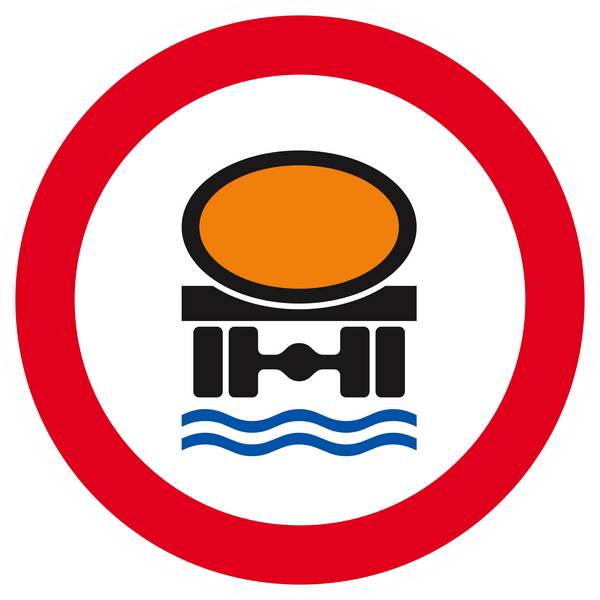 Panneau rigide INTERDIT TRANSPORT PROD. POLLUANTS LES EAUX D.420mm TALIAPLAST - 623286
