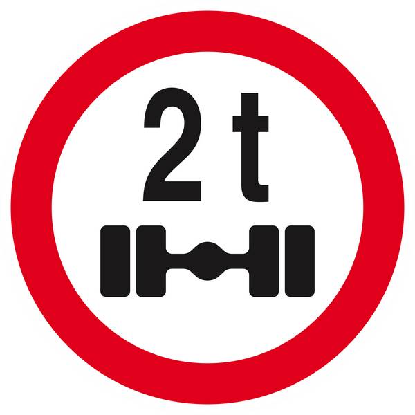 Panneau rigide INTERDIT VEHICULES PESANT S/UN ESSIEU + DE 2 T. D.420mm TALIAPLAST - 623288