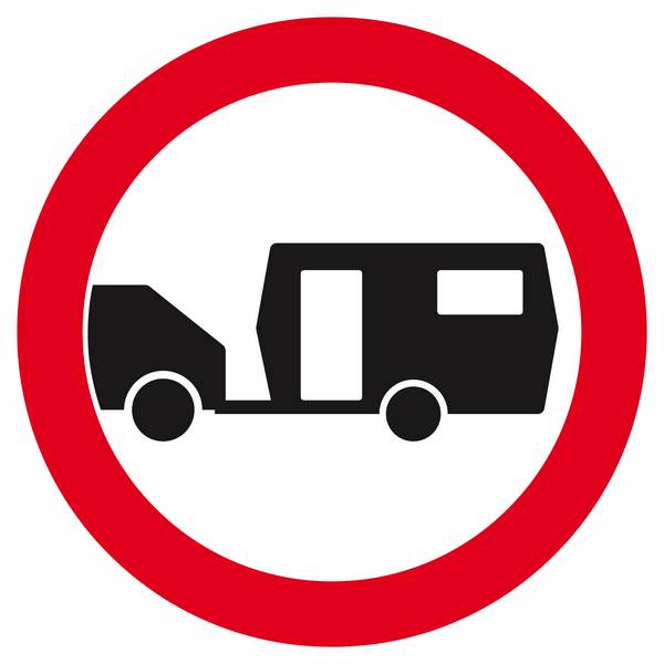 Panneau rigide INTERDIT AUX CARAVANES D.420mm TALIAPLAST - 623290