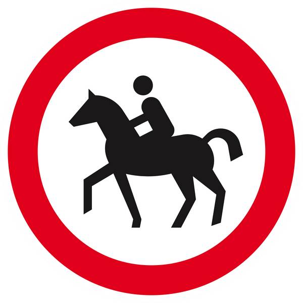 Panneau rigide INTERDIT AUX CAVALIERS D.420mm TALIAPLAST - 623291