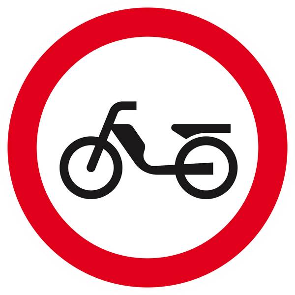 Panneau rigide INTERDIT AUX CYCLOMOTEURS D.420mm TALIAPLAST - 623292