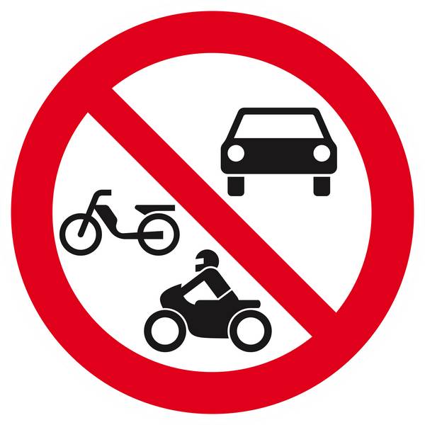Panneau rigide INTERDIT AUX VEHICULES MOTORISES D.420mm TALIAPLAST - 623296