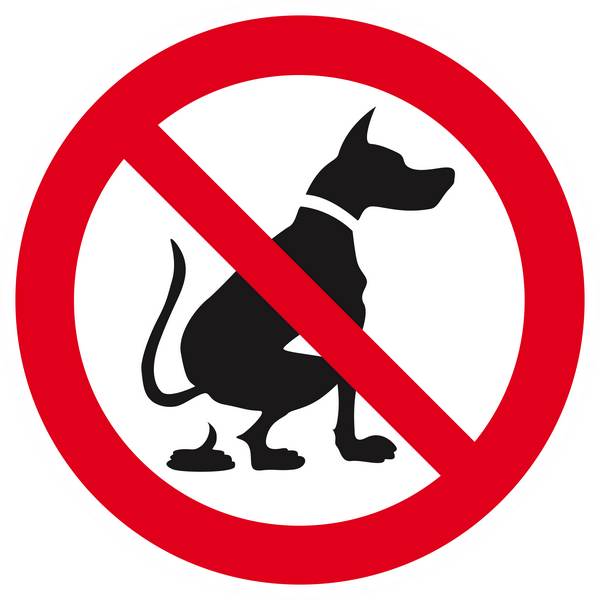 Panneau rigide DEJECTIONS D' ANIMAUX INTERDITES D.420mm TALIAPLAST - 623301